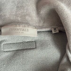 Men's Gray Essentials Quarter Zip Up Sweater